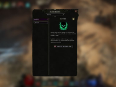 Last Epoch Damned Status Effect explained guide