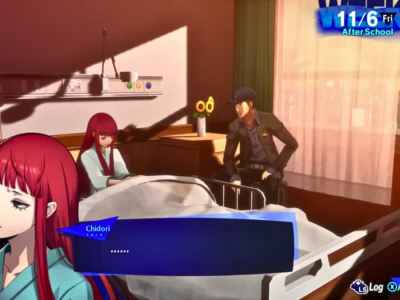Chidori in a hospital bed in Persona 3 Reload.
