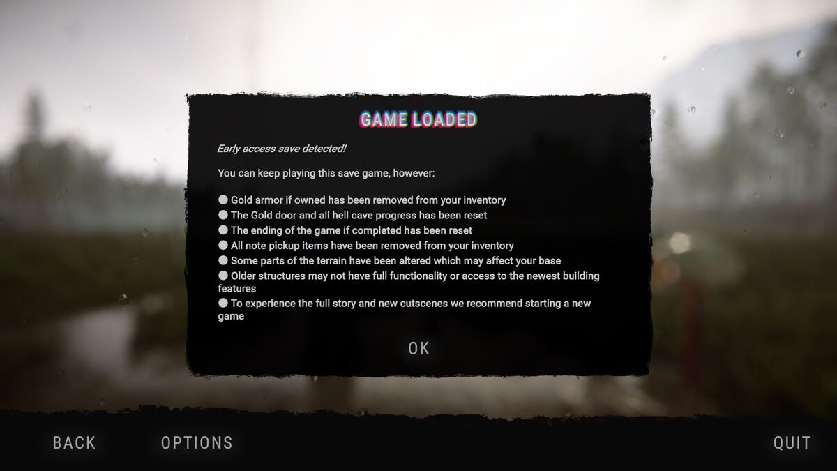 Sons Of The Forest Early Access Saves