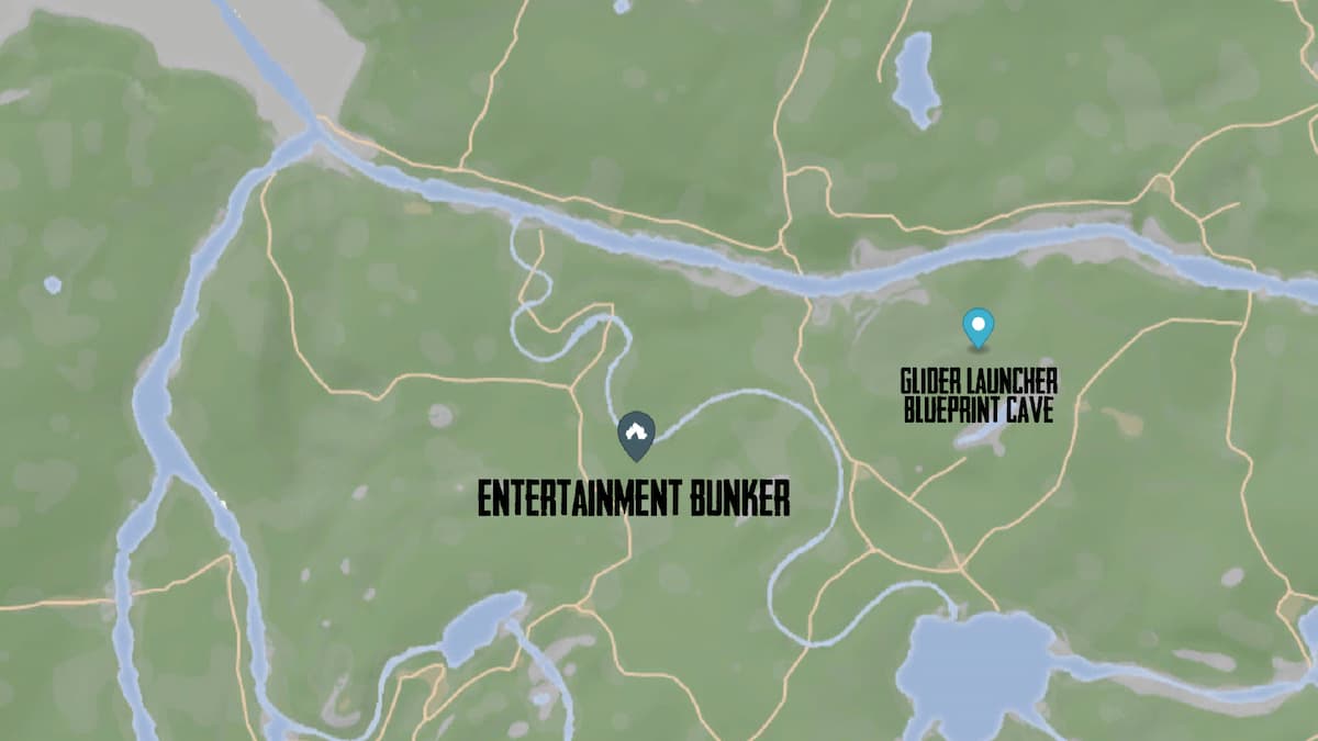Where to find the Glider Launcher blueprint location in Sons of the Forest