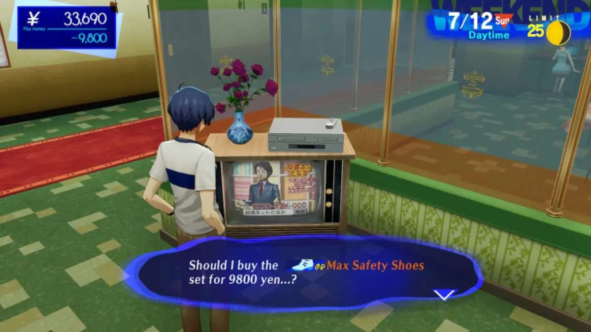 How To Get Max Safety Shoes In Persona 3 Reload Shopping Channel