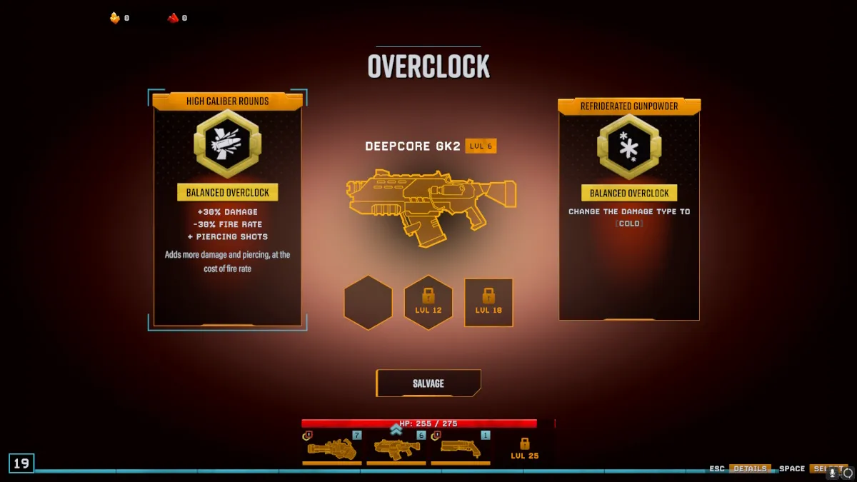 How to get and use Overclock weapons in Deep Rock Galactic Survivor