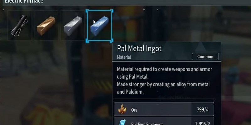 Металлический слиток Pal в Palworld