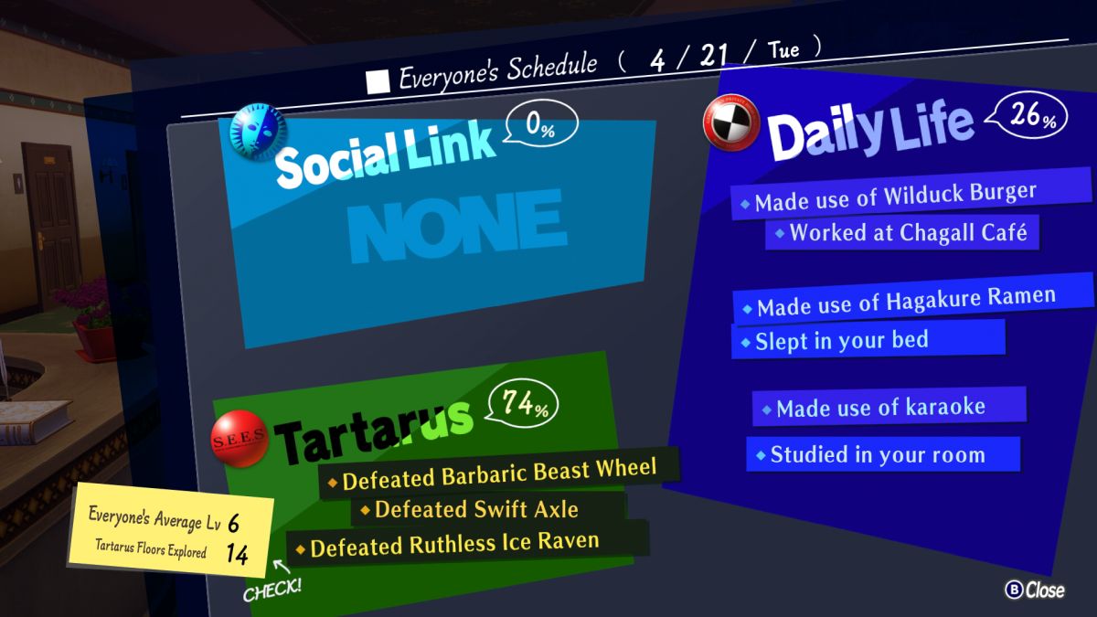 Persona 3 Reload Review Schedule Tool
