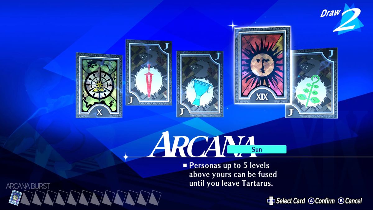 Persona 3 Reload Sun Major Arcana Card Shuffle Time