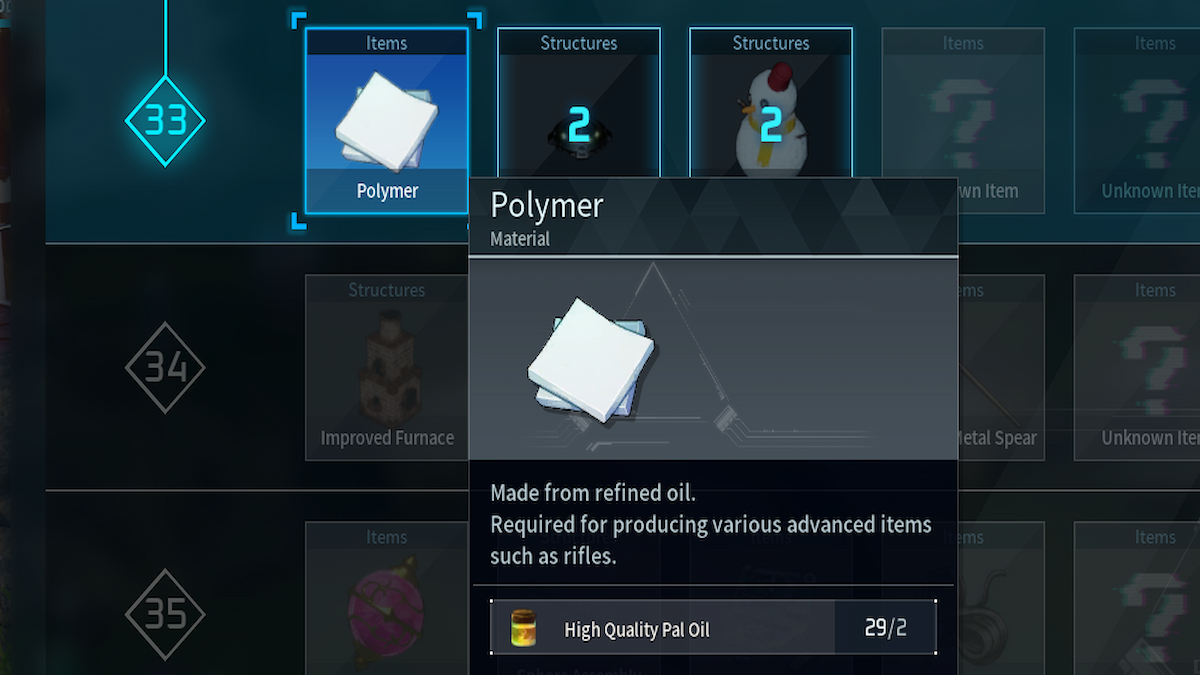 Polymer Unlocked In Palworld