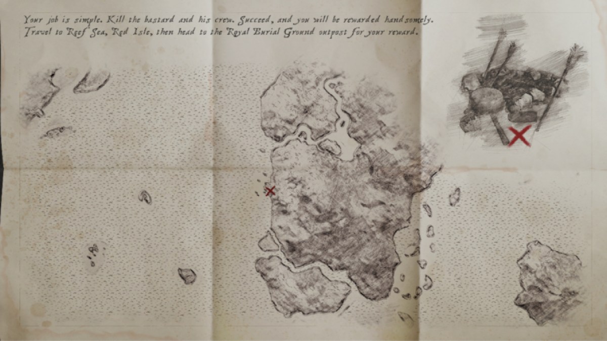 Treasure Map Skull And Bones