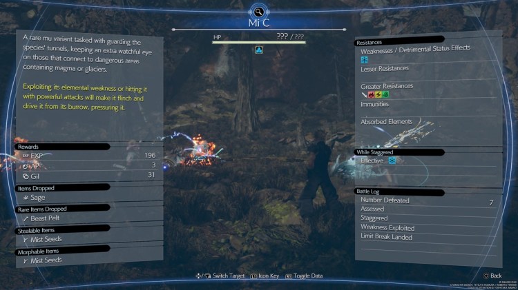 Final Fantasy 7 Mi Weakness Pressure