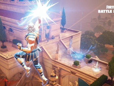 Zeus using the Zeus Thunderbolt mythic in Fortnite