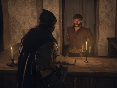 A player talking to an innkeeper about storage in an Inn in Dragon's Dogma 2