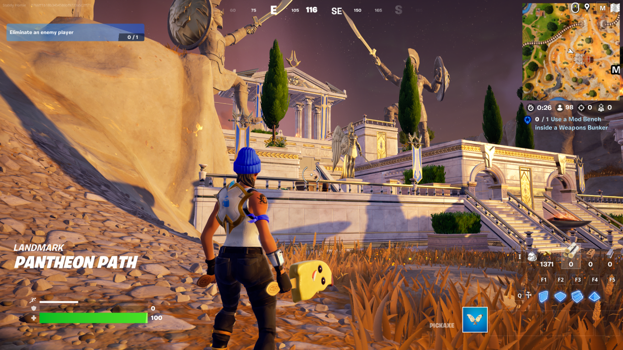 How to find Pantheon Path in Fortnite