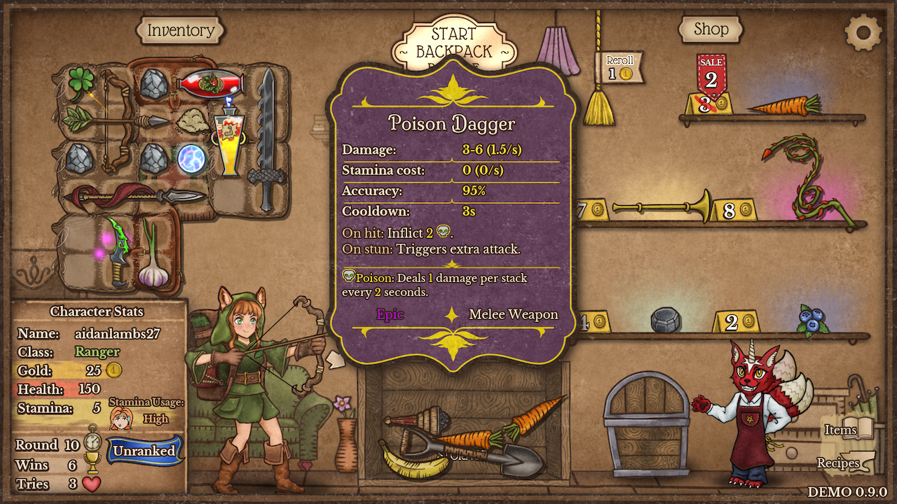 Backpack Battles Weapon