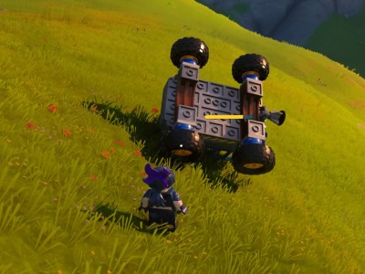How to flip a car over in LEGO Fortnite