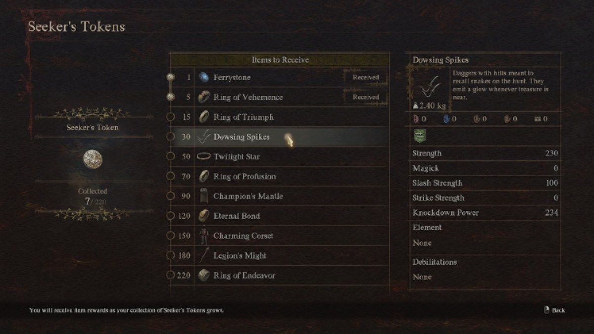 How To Get Dowsing Spikes Daggers That Glow Near Treasure In Dragons Dogma 2 Seeker Token