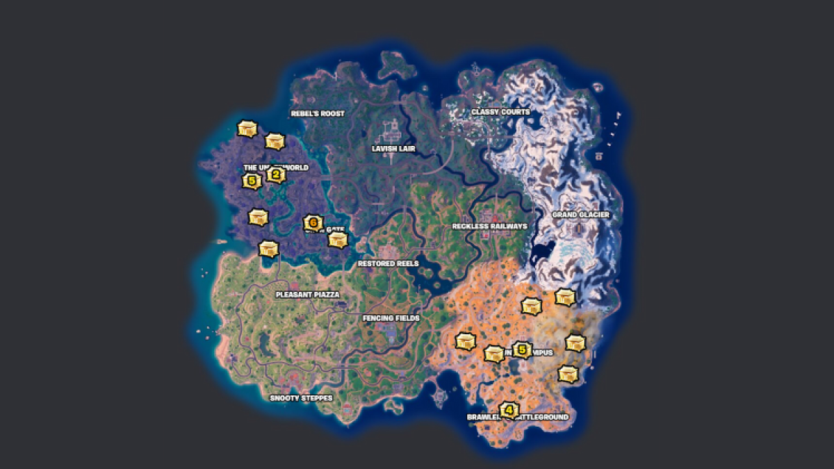 Olympus and Underworld Chest Locations