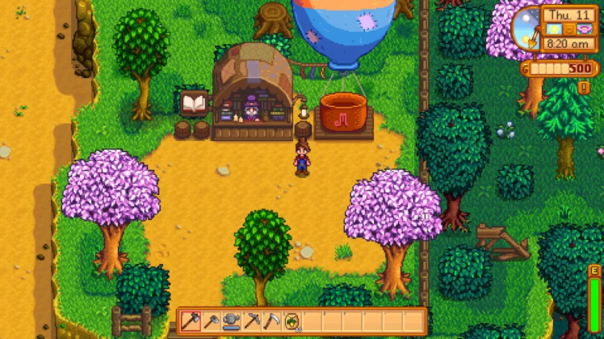 Where To Find The Bookseller In Stardew Valley 1.6 Balloon