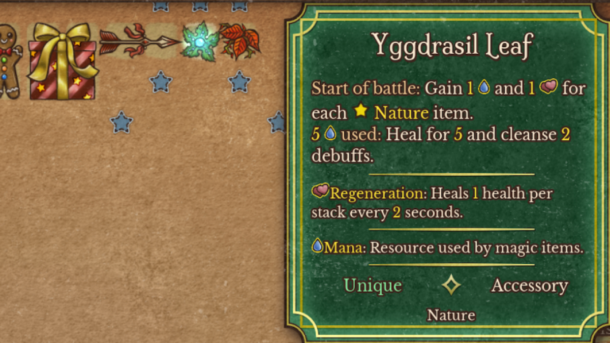 Yggdrasil Leaf In Backpack Battles