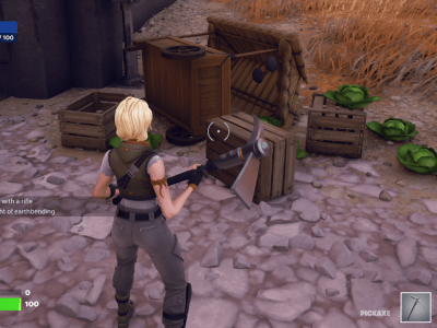 How to destroy a cabbage cart in Fortnite