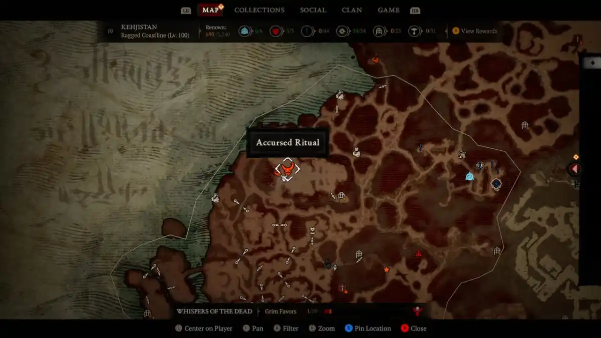 Diablo 4 Accursed Ritual Location