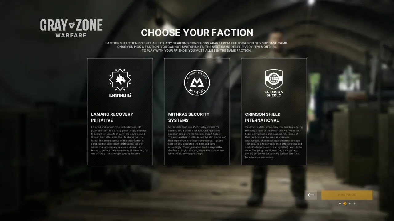 All Gray Zone Warfare faction differences explained