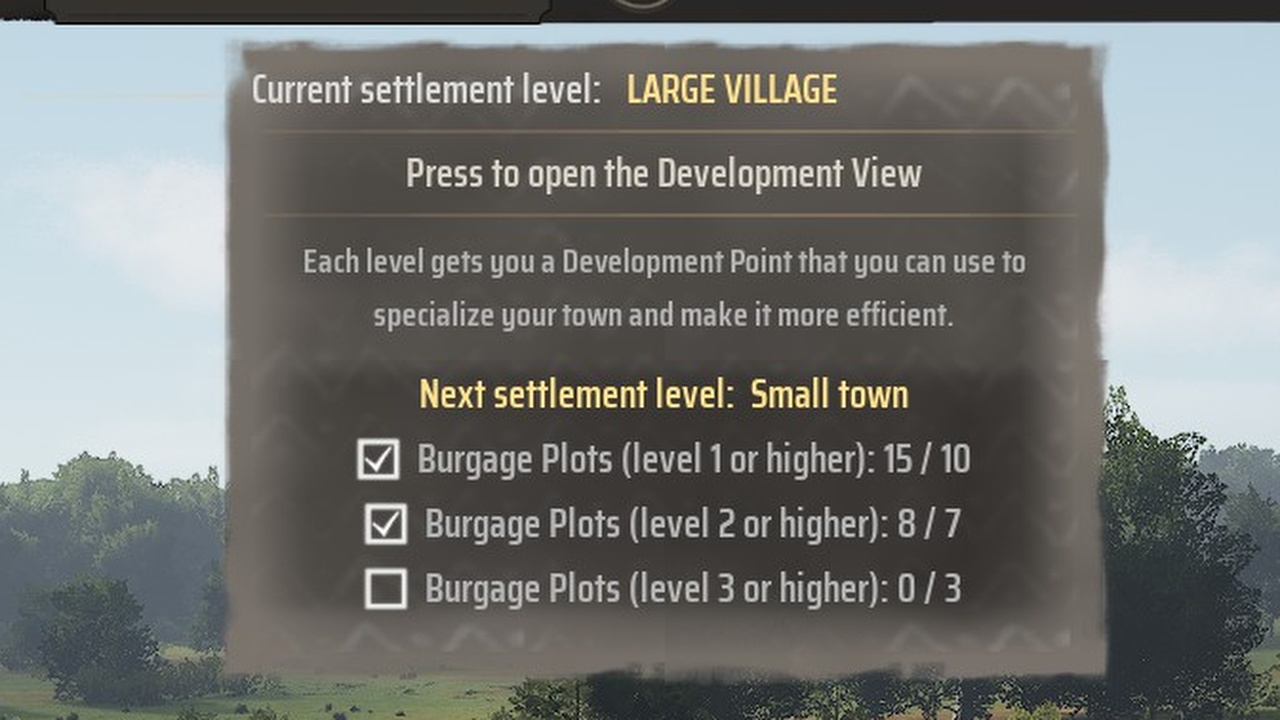 How to upgrade your settlement level in Manor Lords