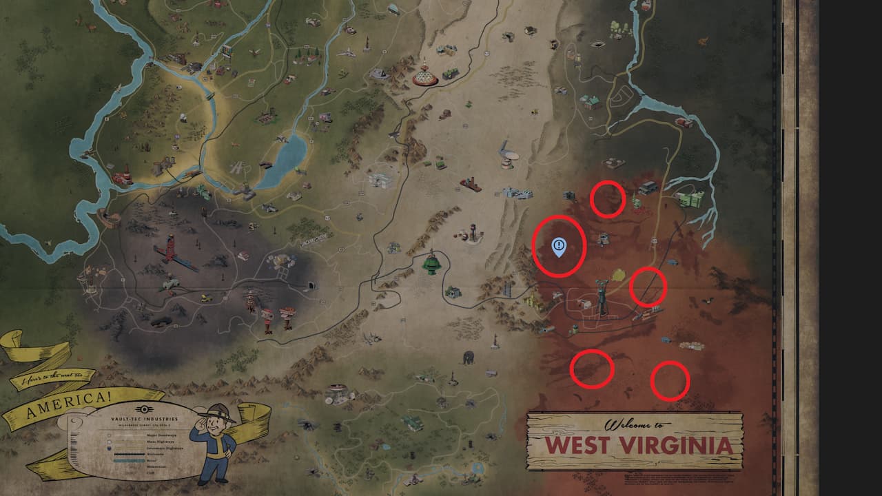 Dónde encontrar megaperezosos en Fallout 76