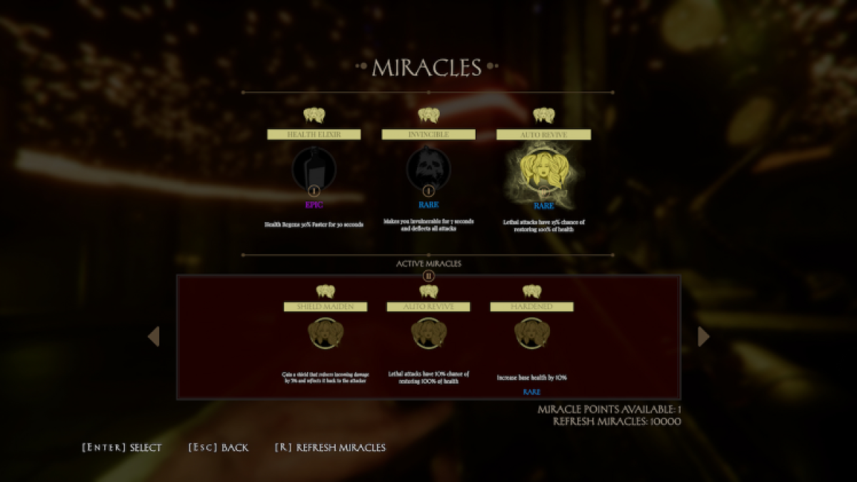 Full T2 Miracles Sker Ritual achievements