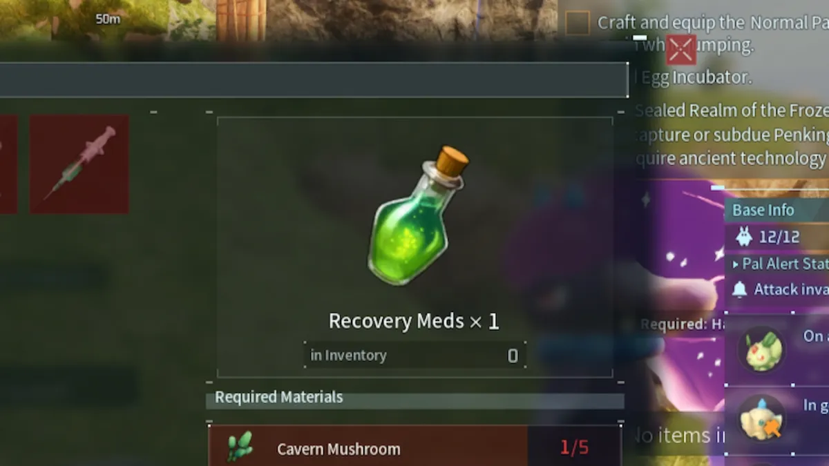 How To Get Recovery Meds In Palworld