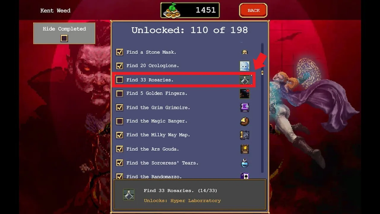 How to unlock the Laborratory stage in Vampire Survivors