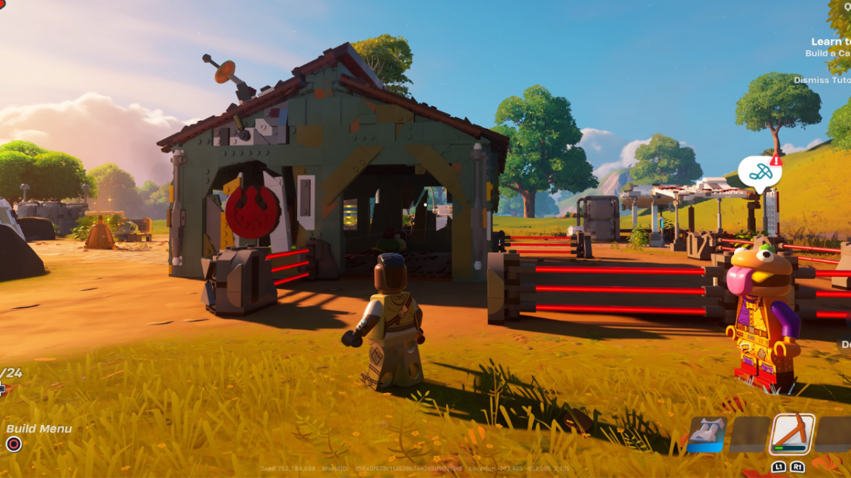 How to help complete a Rebel Building in LEGO Fortnite